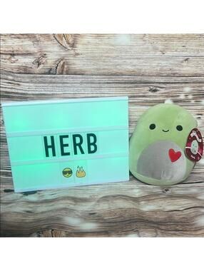 Herb the Valentine’s Day Turtle Squishmallow NWT 8”